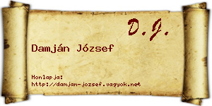 Damján József névjegykártya