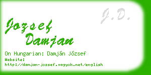 jozsef damjan business card