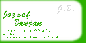 jozsef damjan business card